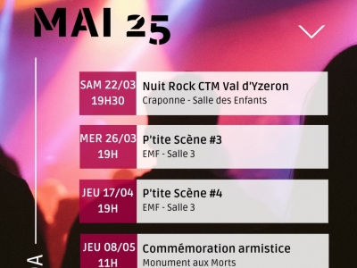 AGENDA MARS-AVRIL-MAI 25
